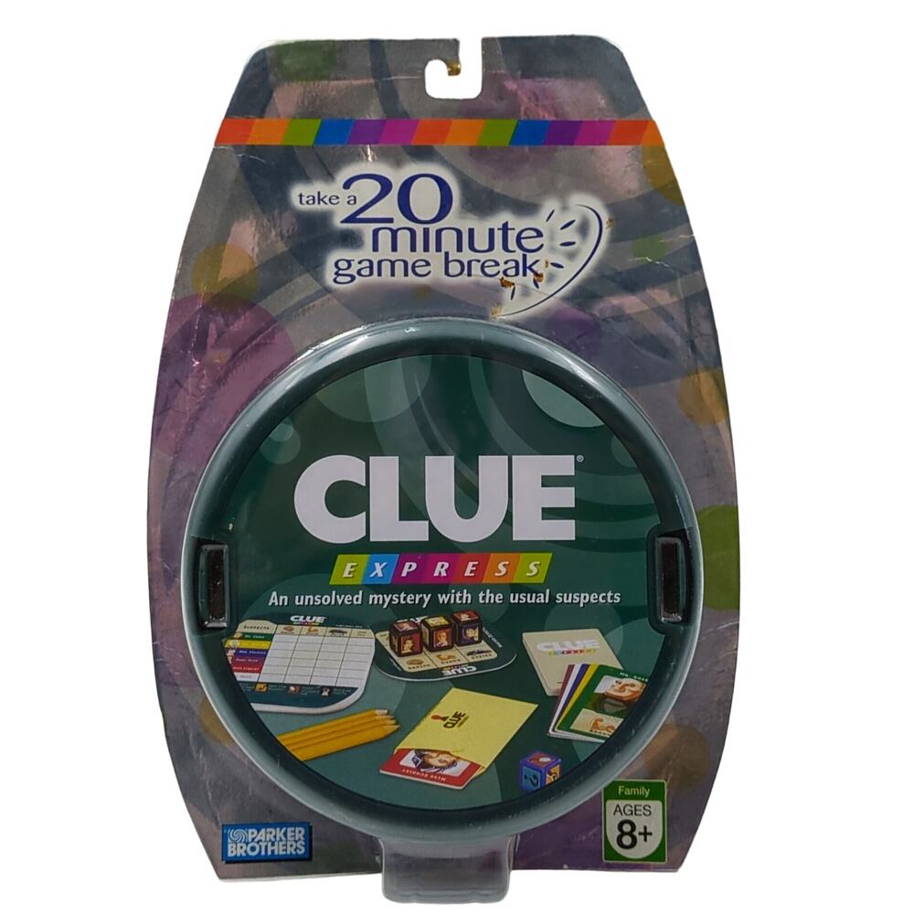 Clue Express Board Game from Parker Brothers 2007 (Travel Game) New & Sealed